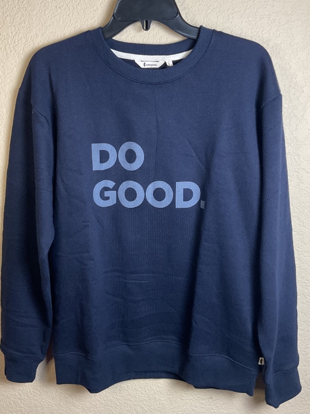 Cotopaxi Womens Large Blue Do Good Graphic Crewneck Sweatshirt NWT